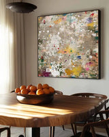 Minimalist Handmade Oil Painting in Brown Tones, Large Wall Decor for Living Room – ArtExplore