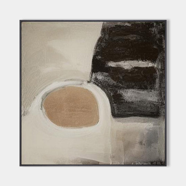 Brown and Black Minimalist Abstract Art On Canvas Modern Painting Abstract Painting For livingroom