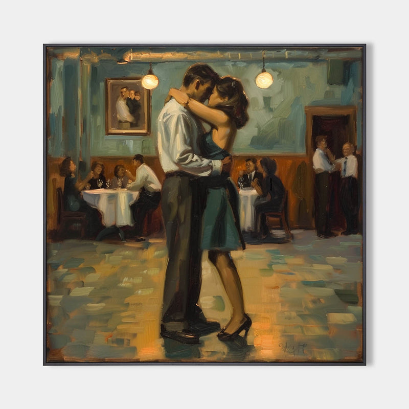 Lovers Embrace Painting Modern Wedding Wall Art, Lovers Art Romantic Lovers Wall Art For Livingroom