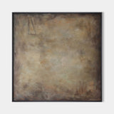 Wabi-sabi Brown Minimal Painting Abstract Wall Art Square Minimalist Canvas Art | Artexplore