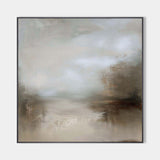 Beige Abstract Painting Landscape Abstract Art On Canvas Modern Earth Tone Painting For Sale 