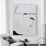 Handmade Minimal White Texture Painting for Large Spaces | ArtExplore