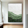 Lage Green Handmade Wall Art Minimalist Green Textured Painting Abstract Painting for Livingroom