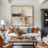 Large Beige And Brown Textured Paintings For Sale Wabi-Sabi Beige Artwork Mid Century Decorations