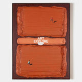 Abstract Tennis Art Painting Vibrant Clay Court Texture For Modern Home Decor