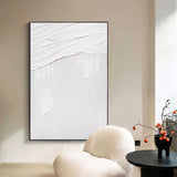 Large Textured White Painting Extra Large Plaster White Painting Art White Minimalist Abstract Painting White wall painting