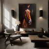 Large Brown Horse Oil Painting Wild Horse Canvas Wall Art Brown Steed Canvas Art For Sale