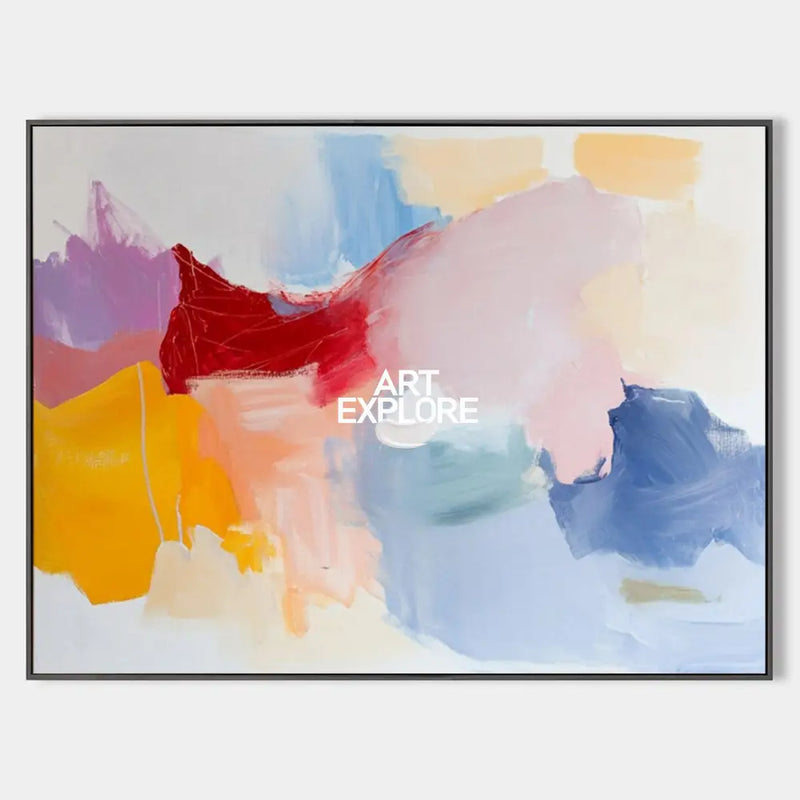 Pink And White Wall Art Huge Contemporary Warm Tone Texture Artwork Colorful Abstract Art for Sale