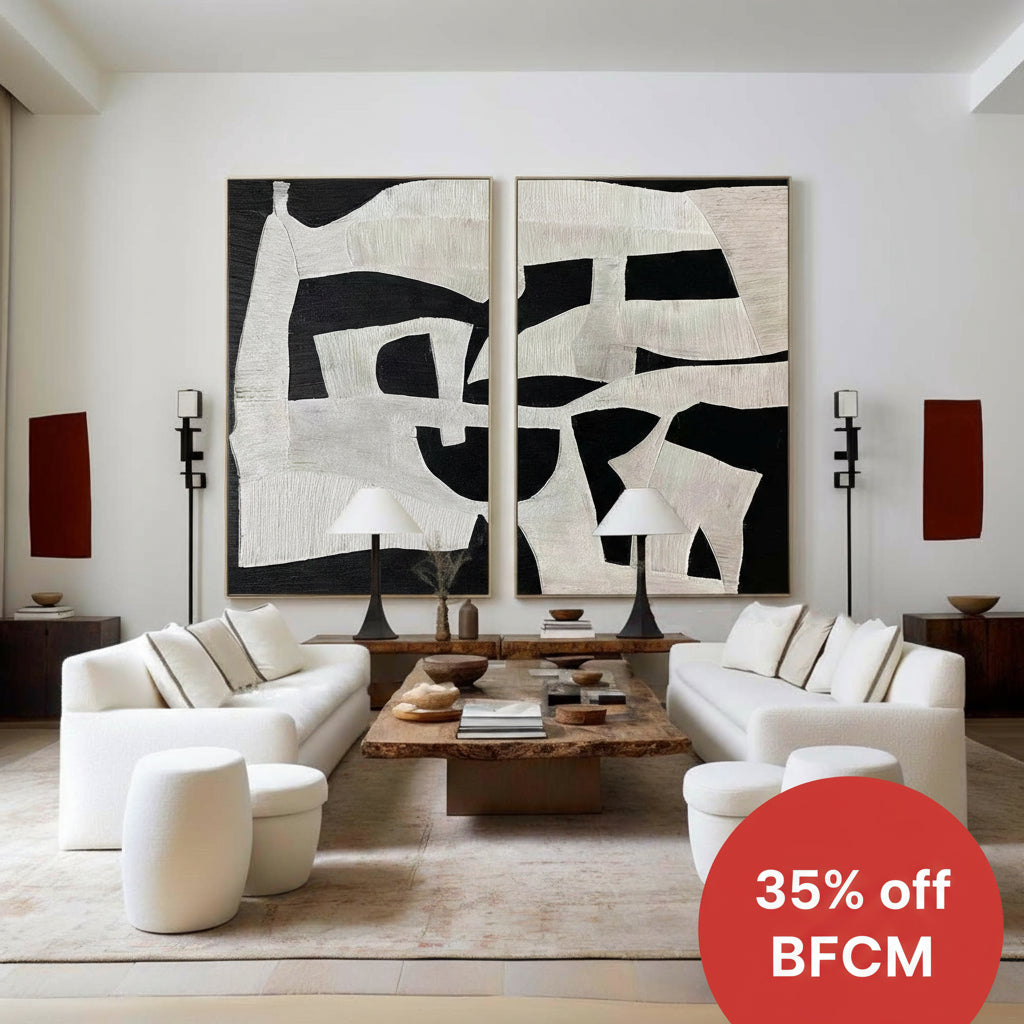 Large Black And Beige Abstract Canvas Wall Art Black Art Paintings For Wall Luxury Wall Art Minimalist Art For Sale