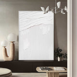 Large Textured White Painting Extra Large Plaster White Painting Art White Minimalist Abstract Painting White wall painting