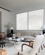 3D White Textured Abstract Art Minimalist Art Large Abstract Modern Minimal Wall Art For Sale