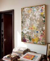 Modern Abstract Art With Textured Mosaic Effect For Living Room Decor