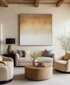 Large Brown Wall Art Brown Solid Color Painting Wabi-sabi Minimalist Square Textured Wall Art For Sale
