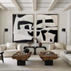 Large Black And Beige Abstract Canvas Wall Art Black Art Paintings For Wall Luxury Wall Art Minimalist Art For Sale