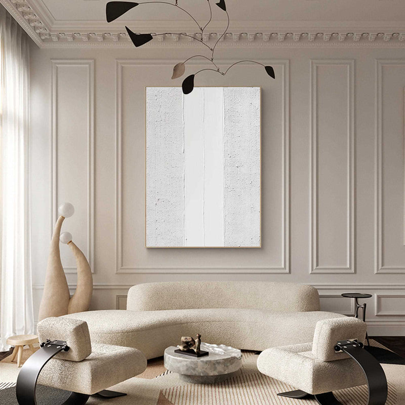 White Textured Painting 3D White Abstract Painting White 3D Minimalist Painting Large White Abstract Painting Modern abstract painting