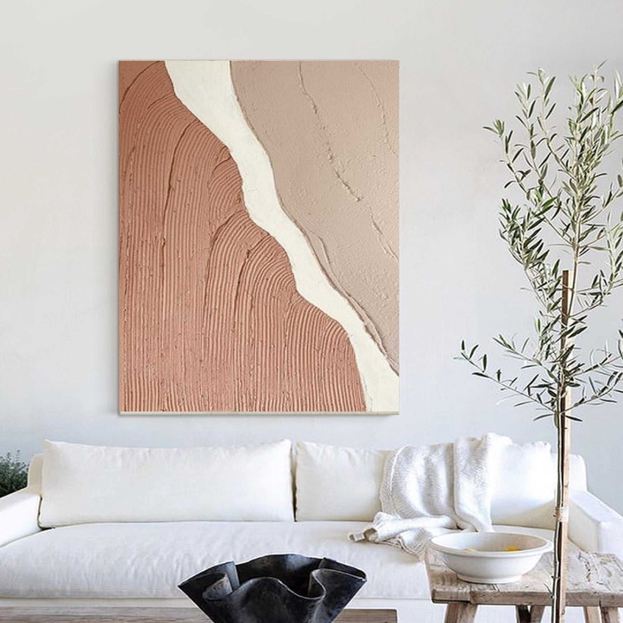 Originial Abstract Painting On Canvas Orange Texture Art 3D Texture Art Modern Textured painting Large Abstract Painting Livingroom Wall Art