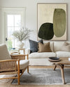 Modern Green And Beige Abstract Minimalist Wall Art Original Painting For Livingroom 