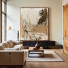 Wabi-sabi Beige Abstract Wall Art Neutral Beige Texture Painting Large Beige Abstract Painting
