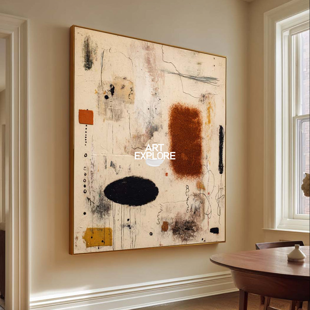 Original Square Canvas Art Blending Modern And Abstract Styles For Any Room