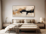 large abstract painting black and beige palette knife oil painting thick textured paintings