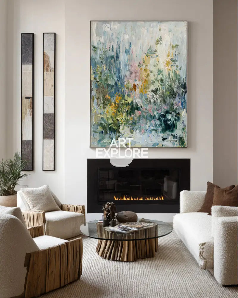 Vibrant Flower Oil Painting | Handmade Vertical Canvas Artwork | ArtExplore