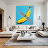 Modern Pop Art Painting Banana Art Painting Square Abstract Bauhaus Wall Art Minimalist Wall Art