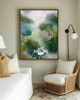 Garden Impressionist Oil Painting | Modern Vertical Wall Decor | ArtExplore