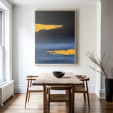 Large Black Blue Abstract Wall Art Large Acrylic Painting Canvas Artwork For Sale Minimalist Painting For Livingroom