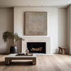 Modern Brown Abstract Wall Art Large Canvas Art Wabi-sabi Minimalist Plaster Art For Sale