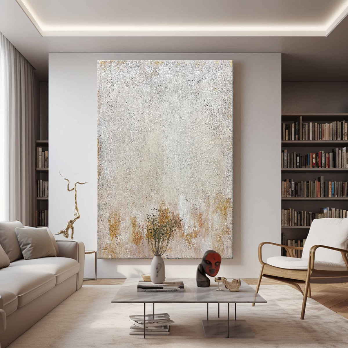 Original Beige White Abstract Canvas Art Contemporary Art Modern Abstract Painting On Canvas Acrylic Large Abstract Canvas Wall Art
