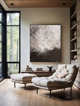 Brown Abstract Painting Grey Wall Paintings Oversized Abstract Canvas Painting Minimalist Abstract Art Large Modern Painting For Living Room
