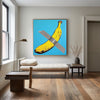 Modern Pop Art Painting Banana Art Painting Square Abstract Bauhaus Wall Art Minimalist Wall Art
