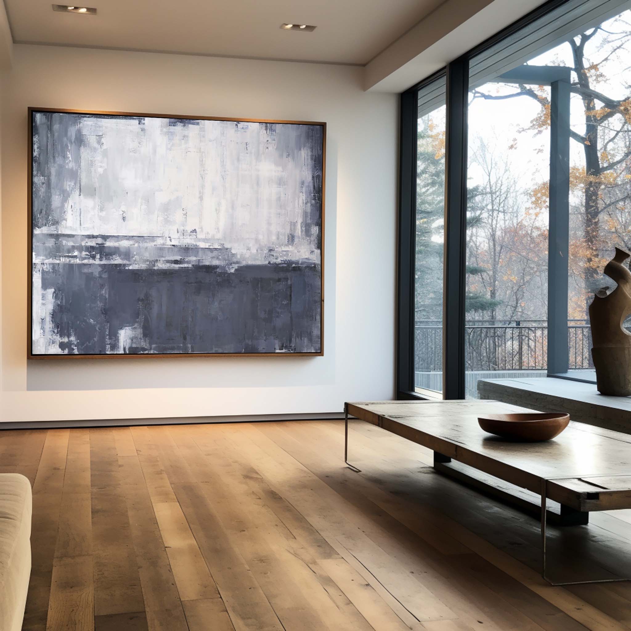 Grey And White Canvas Art Extra Large Canvas Paintings Big Wall Decor