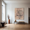 Wabi-sabi Canvas Wall Art Taupe Minimalist Acrylic Painting Large Canvas Art For Livingroom