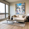 Skiing Canvas Painting Large Mountain Skiing Wall Art Modern Snow Art Large Painting For Livingroom