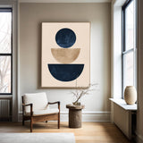 Beige And Blue Painting Large Minimalist Wall Art Abstract Neutral Color Minimalist Wall Art