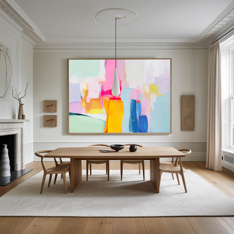 Modern Colorful Abstract Art Large Abstract Acrylic Painting Livingroom Canvas Art For Sale