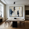Beige And Blue Textured Modern Plaster  Wall Art Large White Blue Minimalist Canvas Abstract Painting For Sale