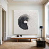 Black And White Abstract Art Painting Minimalist Wall Art Framed Canvas Art | Artexplore