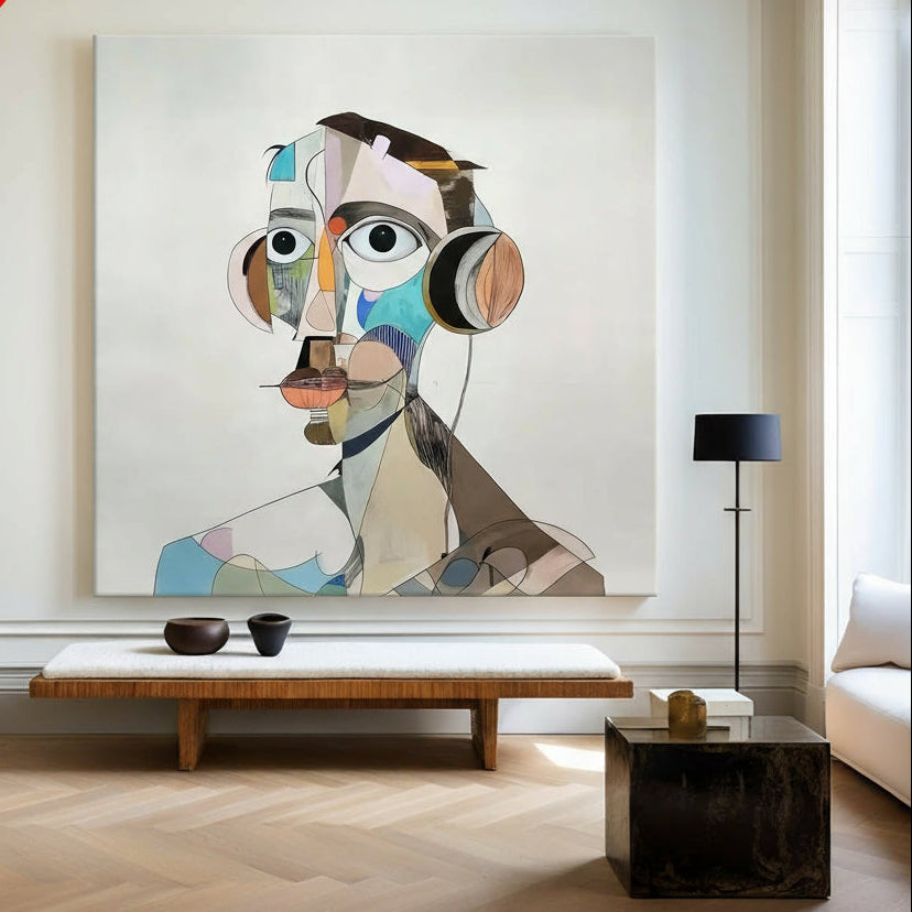 Modern Portrait Canvas Painting Artificial Intelligence Art Painting Cavas Wall Art For Living Room