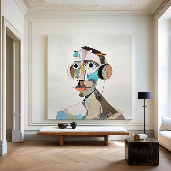 Modern Portrait Canvas Painting Artificial Intelligence Art Painting Cavas Wall Art For Living Room
