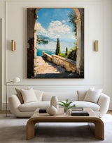 Large Landscape Art Oil Painting Livingroom Canvas Wall Art, Beautiful Impressionistic Painting