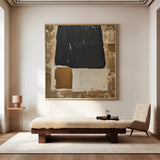 Black and Brown Minimalist Abstract Art On Canvas Modern Painting Abstract Painting For livingroom