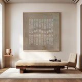 Modern Brown Abstract Wall Art Large Canvas Art Wabi-sabi Minimalist Plaster Art For Sale