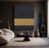 Gold Minimalist Painting Modern Abstract Minimalist Art Art For Room Decor