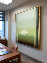Large Handmade Wabi-Sabi Green Art for Office, Lounge & Dining | ArtExplore