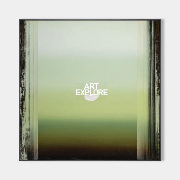 Handmade Wabi-Sabi Green Wall Art, Large Canvas for Modern Decor | ArtExplore