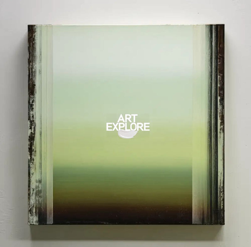 Wabi-Sabi Green Art, Handmade Canvas for Large Spaces | ArtExplore