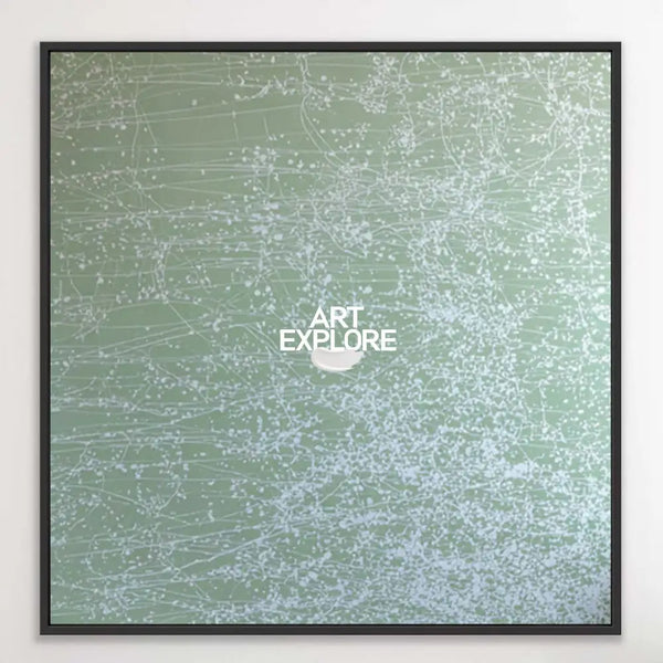 Large Green Wabi-Sabi Texture Painting for Modern Interiors | Handmade Wall Art | ArtExplore