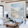 Elegant Coastal Horizon Painting – Minimalist Handmade Wall Art for Bedrooms or Bathrooms